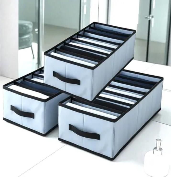 Foldable Stackable Storage Box Clothe Organizer (Pack of 3)