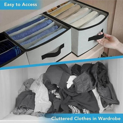 Foldable Stackable Storage Box Clothe Organizer (Pack of 3)