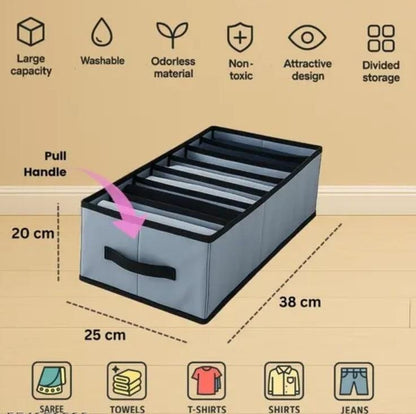 Foldable Stackable Storage Box Clothe Organizer (Pack of 3)